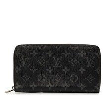 ルイ ヴィトン モノグラム ジッピー オーガナイザーNM ラウンドファスナー 長財布 M82081 エクリプス ブラック LOUIS VUITTON 【中古】_画像1