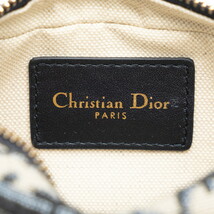 ディオール トロッター ポーチ ベルトバッグ ウエストバッグ ネイビー グレー キャンバス レザー レディース Dior 【中古】_画像9