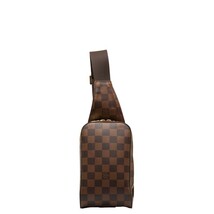 ルイ ヴィトン ダミエ ジェロニモス ボディバッグ N51994 ブラウン PVC レザー レディース LOUIS VUITTON 【中古】_画像1