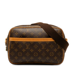 ルイ ヴィトン モノグラム リポーターPM 斜め掛け ショルダーバッグ M45254 ブラウン PVC レザー レディース LOUIS VUITTON 【中古】