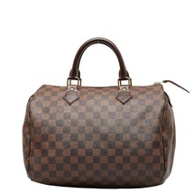 ルイ ヴィトン ダミエ スピーディ30 ハンドバッグ ミニボストンバッグ N41531 ブラウン PVC レザー レディース LOUIS VUITTON 【中古】_画像1