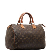 ルイ ヴィトン モノグラム スピーディ30 ハンドバッグ M41526 ブラウン PVC レザー レディース LOUIS VUITTON 【中古】_画像2