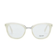 プラダ メガネ 眼鏡 ホワイト シルバー プラスチック レディース PRADA 【中古】_画像1