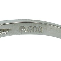 Pt900 プラチナ ダイヤ0.30ct ハーフエタニティ リング 指輪 レディース 10号 中古_画像5