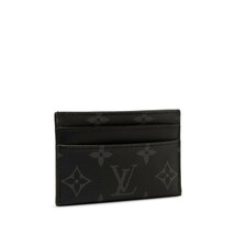 ルイ ヴィトン モノグラム エクリプス ポルト カルト ダブル カードケース M62170 ブラック PVC レザー メンズ LOUIS VUITTON 【中古】_画像2