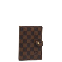 ルイ ヴィトン ダミエ アジェンダPM 手帳カバー 6穴 R20700 ブラウン PVC レザー レディース LOUIS VUITTON 【中古】_画像2