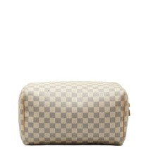 ルイ ヴィトン ダミエ アズール スピーディ30 ハンドバッグ N41533 ホワイト PVC レザー レディース LOUIS VUITTON 【中古】_画像4