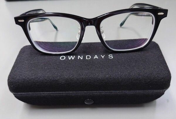 【3回着用】OWNDAYS　 メガネ　John DillingerJD2047T-2S C1 ブラック