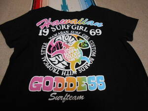 GODDESS 湘南 茅ヶ崎 ゴッデス サーフィン サーファー ハイビスカス 海亀 フラダンス チュニック TシャツHAWAII SURFING SURFER SKATEBOARD