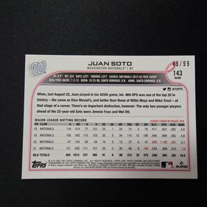 Juan Soto 48/99シリ 2022 MLB Topps Chrome Gilded 初年度パラレルの画像2