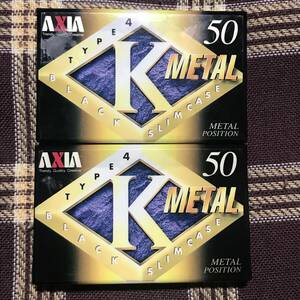 AXIA metal cassette tape K METAL 50 minute 2 pcs set Axia made in Japan 