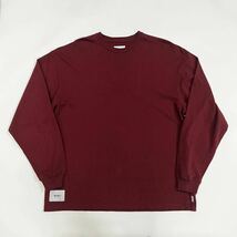 美品 WTAPS OBJ 01 / LS / COTTON. CONTAINING 232ATDT-CSM05 ロンT ダブルタップス バーガンディ_画像4