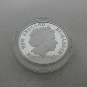 中古 2007年 ニュージーランド 1ドル プルーフ銀貨幣 アオラキ/マウント・クックー New Zealand Silver Proof Coin One Dollar ／Nの画像3