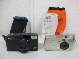 中古 カメラ 2点 OLYMPUS オリンパス C-2 Zoom CAMEDIA / Canon キャノン PRIMA SUPER 115 ※通電のみ確認済 ／N