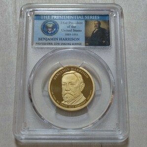 1円スタート！ 準最高鑑定 PCGS PR69DCAM 2012-S ベンジャミン・ハリソン大統領 1ドル硬貨 アンティークコイン モダンコインの画像7