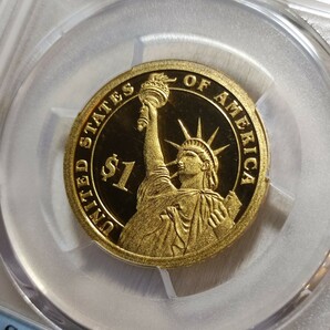 1円スタート！ 準最高鑑定 PCGS PR69DCAM 2012-S ベンジャミン・ハリソン大統領 1ドル硬貨 アンティークコイン モダンコインの画像2