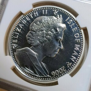 1円スタート！ 最高鑑定 NGC PF68 2006 マン島 １クラウン 銀貨 エリザベス２世生誕80年 記念コイン アンティークコイン モダンコインの画像2