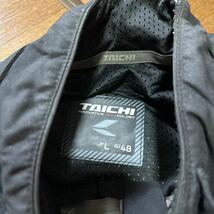 TAICHI タイチ ライダース メンズ バイクウェア 黒 メンズ Lサイズ 48 プロテクター入り 使用感あり_画像2