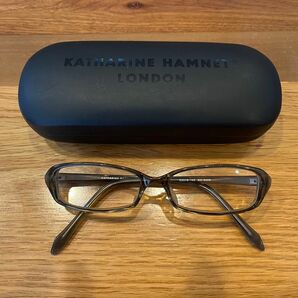 KATHARINE HAMNETT キャサリンハムネット KH-9009 伊達メガネ 美品 ケース付き