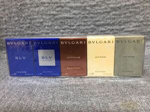 G4D072◆新古品◆ ブルガリ BVLGARI プールオム オムニア ブルー プールファムなど EDT EDP ミニ香水 4〜5ml 合計5点セット