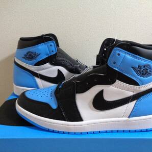 AIR JORDAN 1 RETRO HIGH OG UNIVERSITY BLUE 27.5cm 国内正規品 エアジョーダン1 ユニバーシティブルー UNC TOEの画像1