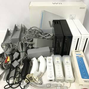 KI29/84　任天堂 Wii 本体 まとめて 4台/リモコン その他 セット シロ クロ 動作未確認 ジャンク Nintendo ニンテンドー ウィー② ■