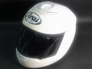 (B878) 希少 当時物 Arai RX-7RR RX-7 7RR XSサイズ 53-54cm アライ ヘルメット フルフェイス コレクション バイク ホワイト