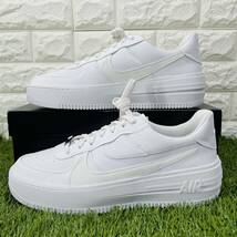 即決 ナイキ エアフォース1 プラットフォーム トリプルホワイト NIKE WMNS AIRFORCE 1 PLT.AF.ORM AF1 白 厚底 27.0cm 送料込み DJ9946-100_画像2