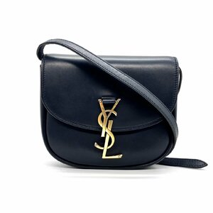  Yves Saint-Laurent YVES SAINT LAURENT сумка на плечо YSL Logo темно-синий Gold металлические принадлежности наклонный .. сумка портфель женский сумка 6-3-898