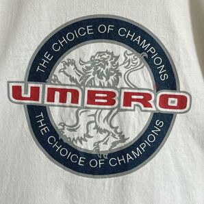 90's UMBRO アンブロ ビンテージTシャツ アイボリー L相当 両面プリント 90年代ヴィンテージ US古着 アメカジ HTK3577の画像4