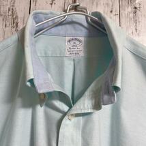 Brooks Brothers ブルックスブラザーズ 長袖BDシャツ ボタンダウン ティファニーブルー XL ワンポイント 刺繍 古着 HTK3752_画像5
