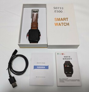 unused ECG smart watch E500 health monitoring blood pressure body temperature heart electro- map heart rate meter sleeping . middle oxygen . sugar 