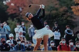 *.. Hyuga city . autograph autograph / photograph 2019AIG all britain woman open victory *JLPGA Tour 6.sibko