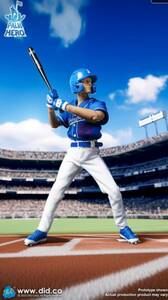 * new goods 1/12 man action figure baseball player blue uniform Baseball player blue DID