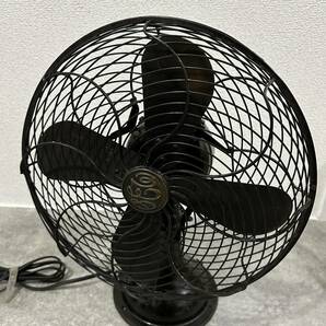 【1,000円スタート】芝浦 C-7032 30cm 4枚羽根 ビンテージ 扇風機 東芝 A.C. ELECTRIC FAN 12インチ 交流電気扇 鉄製 戦前 当時物の画像1