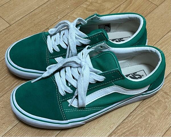 バンズ　オールドスクール　グリーン　24.5cm スニーカー　VANS OLDSKOOL