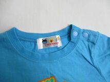 BF594【ANPANMAN・アンパンマン】ロゴプリント　半袖　Ｔシャツ　男女児　水　95_画像3