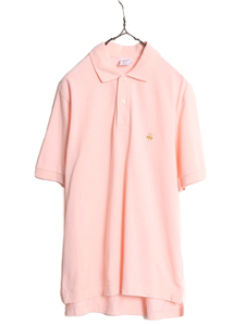 ブルックスブラザーズ 鹿の子 半袖 ポロシャツ メンズ S / 古着 Brooks Brothers 346 半袖シャツ ワンポイント オリジナル フィット ピンク