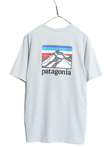 20年製 パタゴニア ポケット付き プリント 半袖 Tシャツ メンズ M / Patagonia ポケT アウトドア フィッツロイ イラスト バックプリント