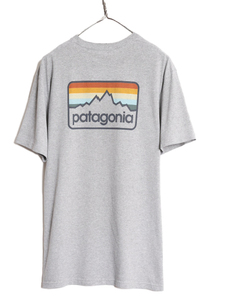 18年製 パタゴニア 両面 プリント 半袖 Tシャツ メンズ L 古着 Patagonia アウトドア フィッツロイ イラスト バックプリント クルーネック