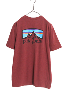 19年製 パタゴニア 両面 プリント 半袖 Tシャツ メンズ М 古着 Patagonia アウトドア グラフィック イラスト バックプリント クルーネック