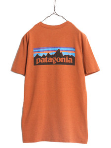 18年製 パタゴニア 両面 プリント 半袖 Tシャツ メンズ М 古着 Patagonia アウトドア フィッツロイ イラスト ボックスロゴ バックプリント