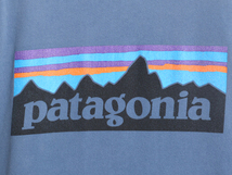 17年製 パタゴニア 両面 プリント 半袖 Tシャツ メンズ М / 古着 Patagonia アウトドア フィッツロイ P6 バックプリント ボックスロゴ 青_画像3