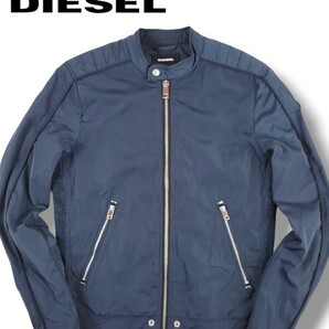 【DIESEL/ディーゼル】J-Quad ジャケット ライダースジャケット/ブルゾン シングル ネイビー サイズL バイカージャケット 美品 定番の画像2