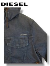 【DIESEL/ディーゼル】　ジップアップパーカー【MONSHI-NE】スウェットデニムジャケット　ジョグジーンズ　フーデット　サイズM インディゴ_画像9