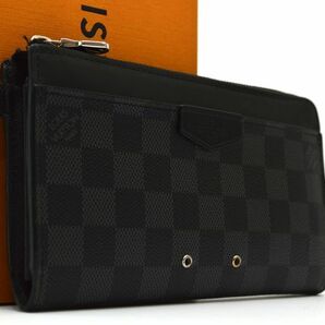 【極美品】ルイヴィトン Louis Vuitton ダミエ グラフィット ジッピー ドラゴンヌ L字ファスナー 長財布 メンズ N60379 1円の画像1