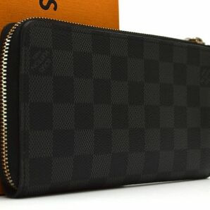 【極美品】ルイヴィトン Louis Vuitton ダミエ グラフィット ジッピー ドラゴンヌ L字ファスナー 長財布 メンズ N60379 1円の画像2