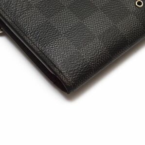 【極美品】ルイヴィトン Louis Vuitton ダミエ グラフィット ジッピー ドラゴンヌ L字ファスナー 長財布 メンズ N60379 1円の画像8