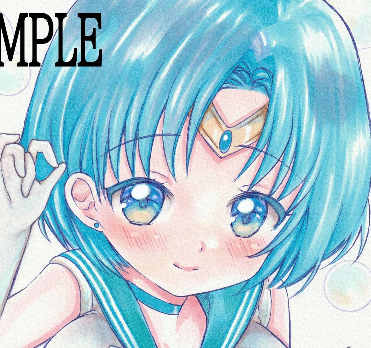 Mercury★Ami Mizuno★Sailor Mercury★Girl★Illustration dessinée à la main★B5, des bandes dessinées, produits d'anime, illustration dessinée à la main