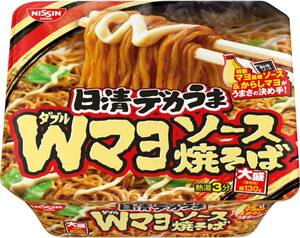 日清食品 デカうま Wマヨソース焼そば 153g ×12個